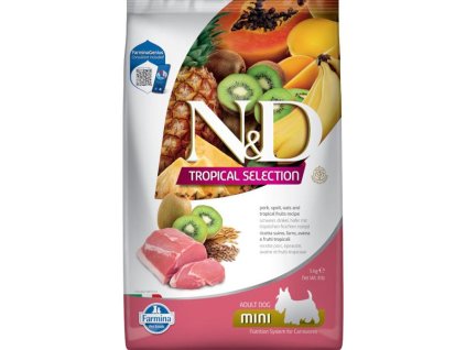 100810 n d tropical selection dog lg pork adult mini 5 kg