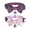 113755 sada obojku dogness pro kocky 2 ks calamus purple polka dot purple