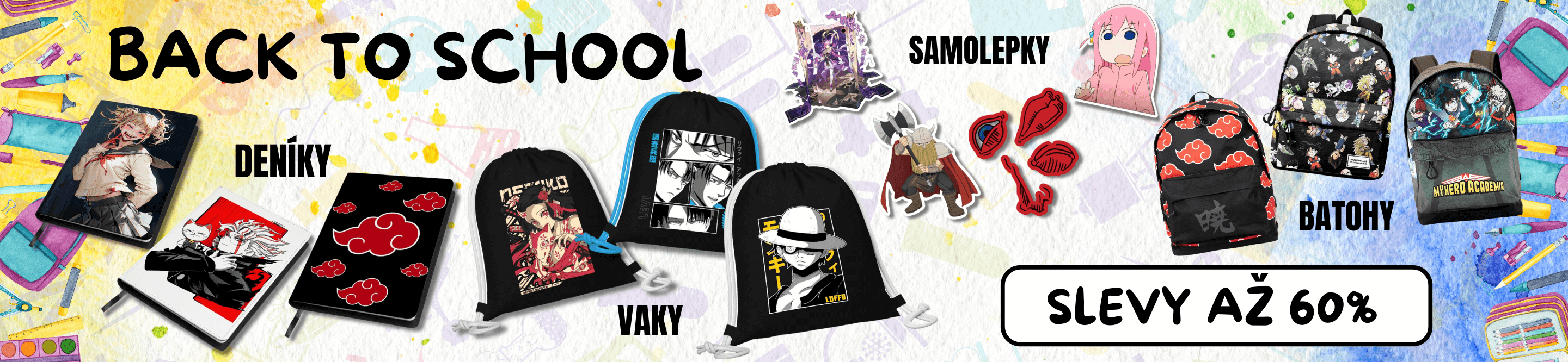 Když už jdeš trpět do školy, vyraž aspoň ve stylu! 📚 Slevy na batohy, deníky a další merch právě teď.