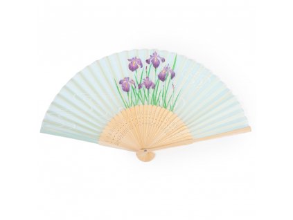 iris Japanese folding fan 1