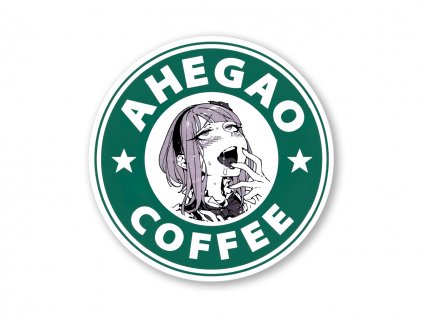 19263 samolepka ahegao coffee