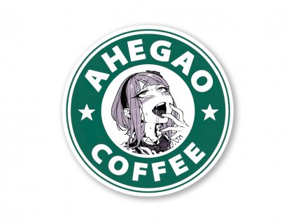 Samolepka Ahegao Coffee