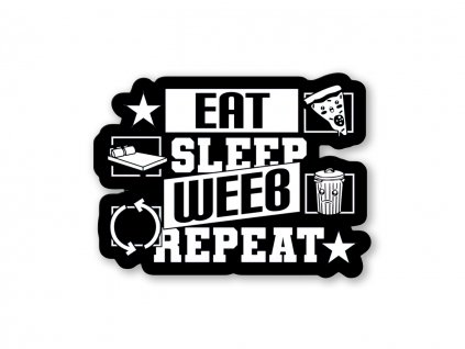 19272 samolepka eat sleep weeb repeat