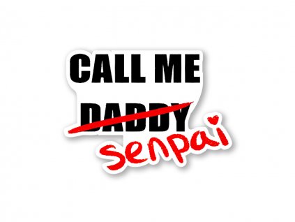 19353 samolepka call me daddy senpai