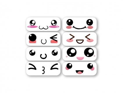 Set samolepek UwU Faces (8x)