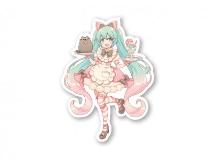 19656 samolepka hatsune waitress
