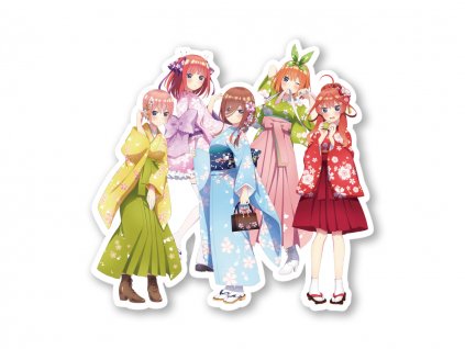 Samolepka Quintuplets Kimono Sisters