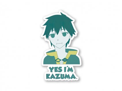 24969 samolepka yes i m kazuma