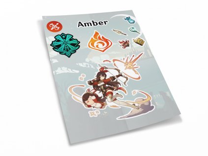 32226 sada 10 samolepek amber