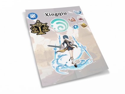 32292 sada 10 samolepek xingqiu