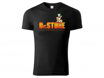Tričko logo Dr. Stone černé