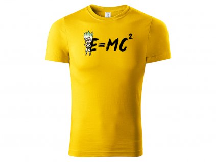 Tričko E = MC² žluté