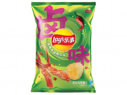 Lays hot and spicy braised duck tongue flavor