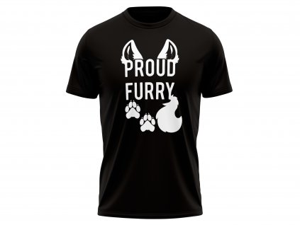 furry tričko bw