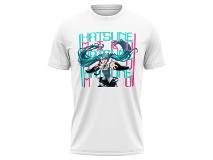 hatsune miku tričko bílé