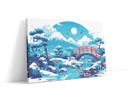 obraz japan winter river 60 40 vanoce 2025 animerch.cz