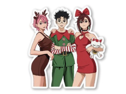 samolepka dandadan vanoce 2025 animerch.cz 1