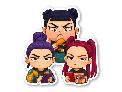 samolepka trio k pop demon hunters animerch.cz 1