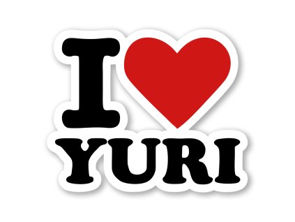 Samolepka I love Yuri