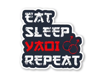 Samolepka Eat Sleep Yaoi Repeat
