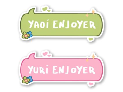 Samolepka Yaoi and Yuri Enjoyer