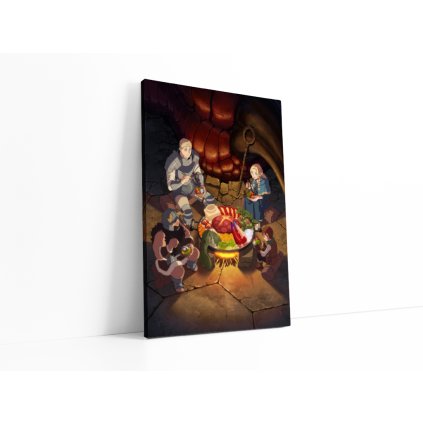 obraz campfire feast 40 60 delicious in dungeon animerch.cz