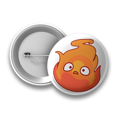 placka calcifer howls moving castle studio ghibli animerch.cz