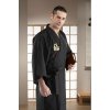 happiness long black japanese kimono 1