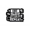 Samolepka Eat Sleep Weeb Repeat