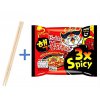 SAMYANG Hot Chicken Ramen 3x Spicy - 140 g  + Hůlky jednorázové bambusové