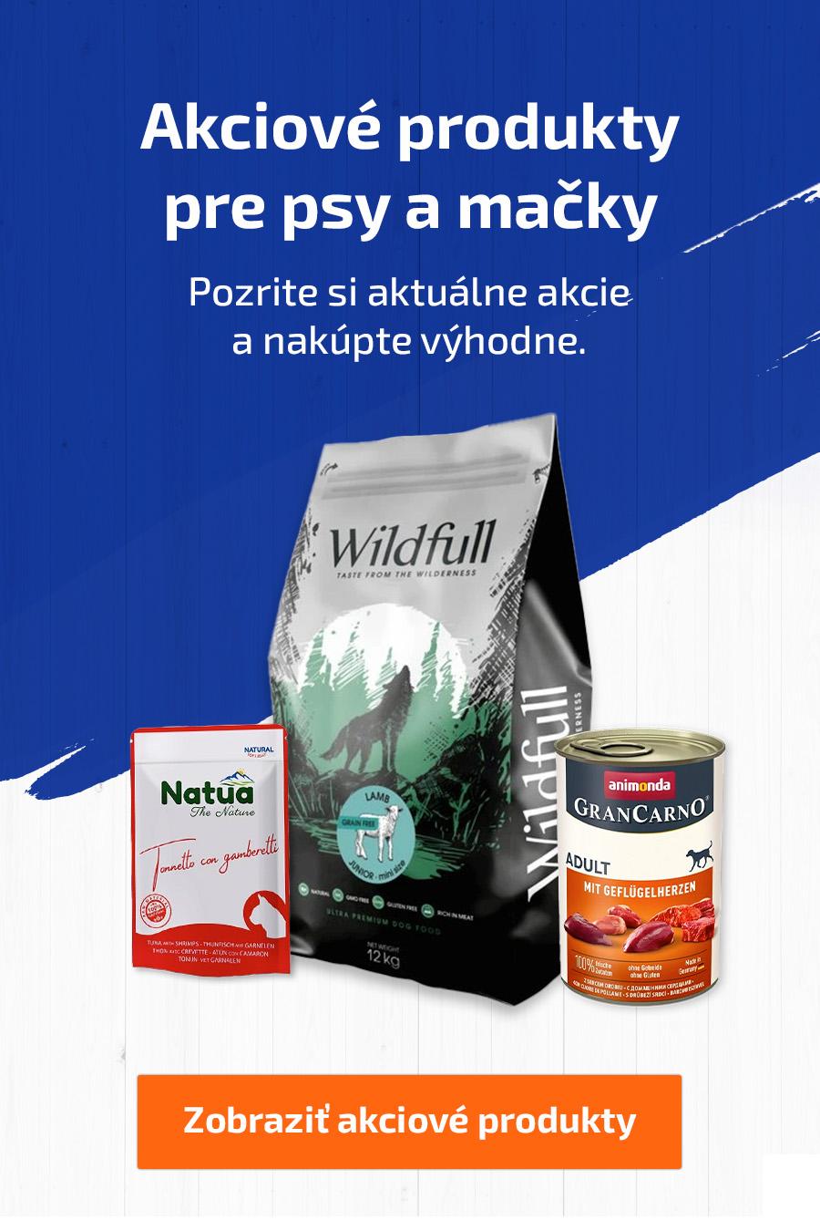 Akciové produkty pre psy a mačky v zľave