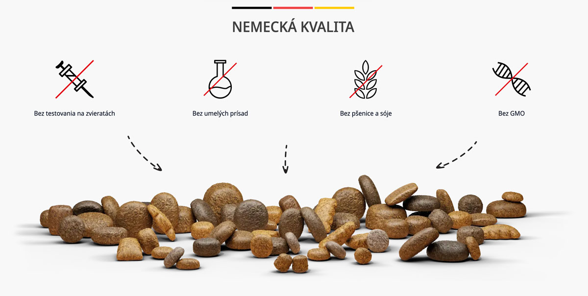 Nemecká kvalita granúl Josera a zloženie bez obilnín a lepku