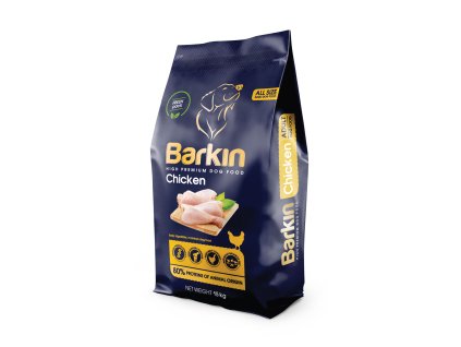 Chutné prémiové granule BARKIN zo sušeného kuracieho mäsa 15kg