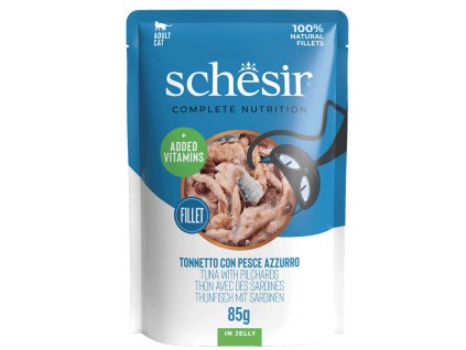 Schesir CB Wet Tuniak a sardínky v želé kapsicka 85g