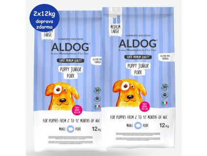 Aldog Puppy Junior Pork 2x12kg