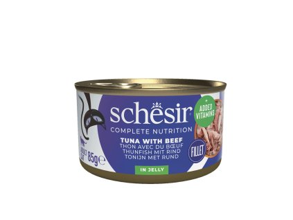 Schesir CB Wet Tuniak a hovadzie v želé konzerva 85g