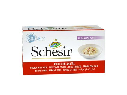 Schesir Multipack Kuracie a kacica vo vývare 6x50g