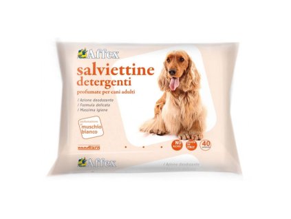 Vlhčené utierky Affex - Biele pyžmo pre psov 40ks