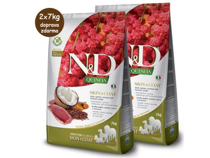 N&D GF Quinoa Dog Skin&Coat Duck & Coconut 2 x 7kg