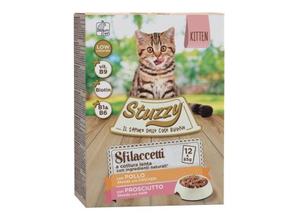 Stuzzy Cat Shreds Multipack - Mačiatko trhané kuracie a bravčové mäso 12x85g