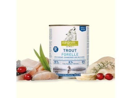 Isegrim Dog Adult Trout + Parsnip, Cranberries & Wild Herbs 800g