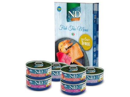 Farmina N&D cat NATURAL Fish Trio Menu 6x70g