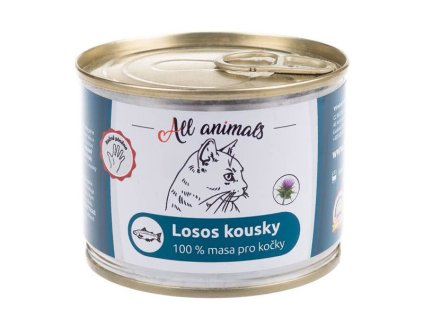 All Animals Cat Kúsky lososa 200g
