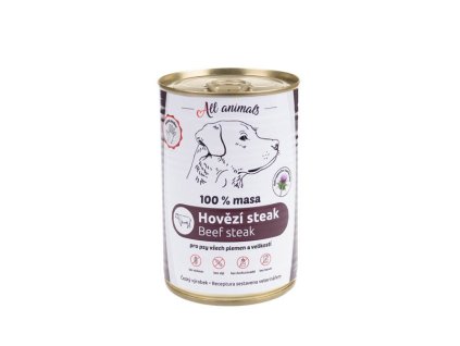 All Animals Dog Hovädzí steak 400g