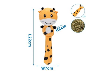 Plyšová hračka pre mačku Nobleza s Cat-Nip - žirafa 22cm