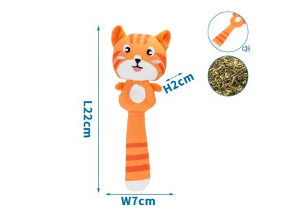 Plyšová hračka pre mačku Nobleza s Cat-Nip - tiger 22cm