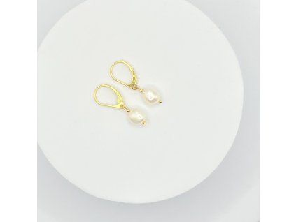 ANISE Perlové náušnice White