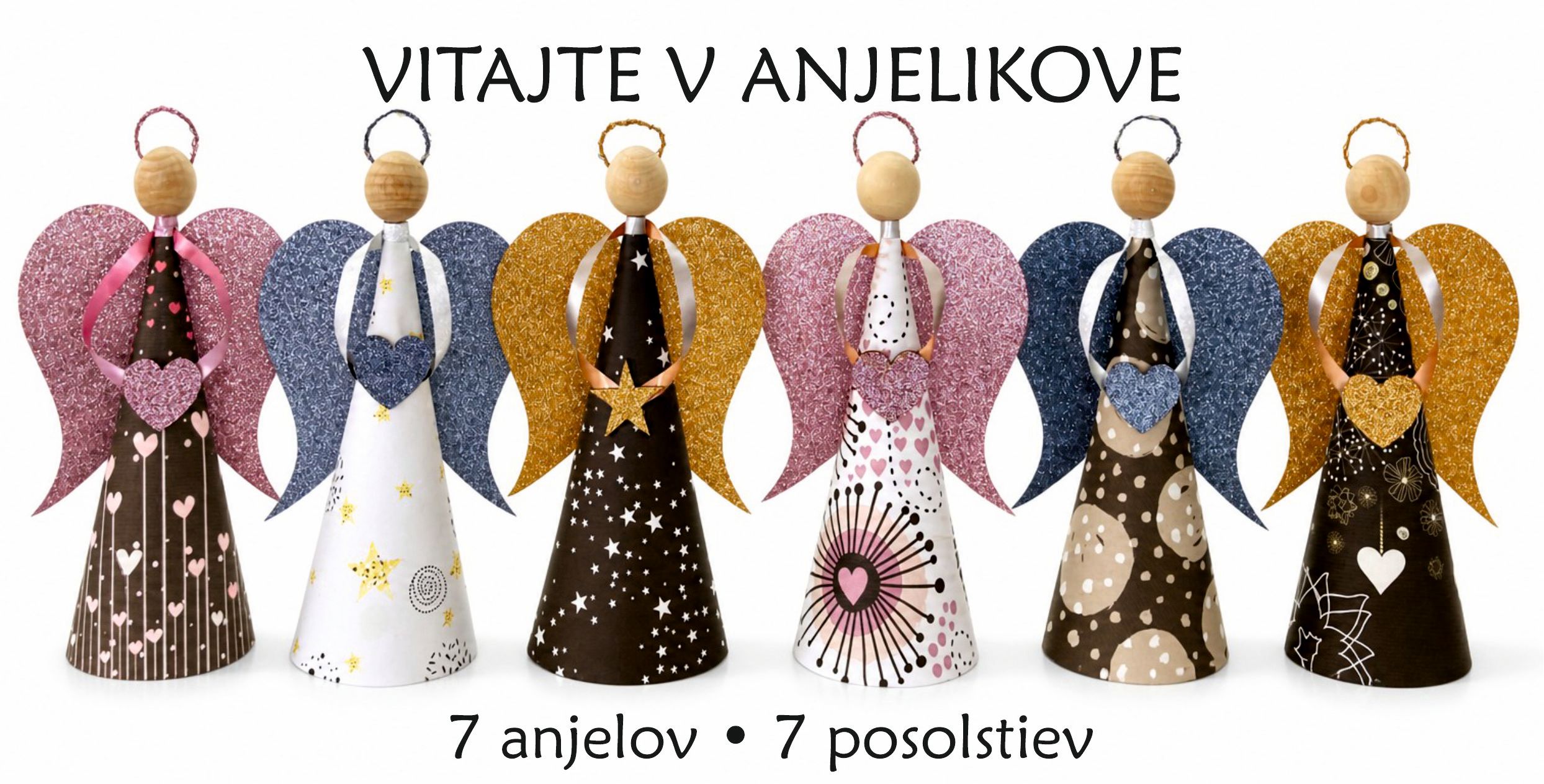 Ručne vyrábaní svetelní anjelici s jemným LED svetlom