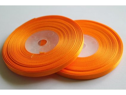 Saténová stuha 6mm A011 svetlá oranžová