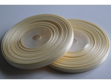 Saténová stuha 6mm A003 slonovinová